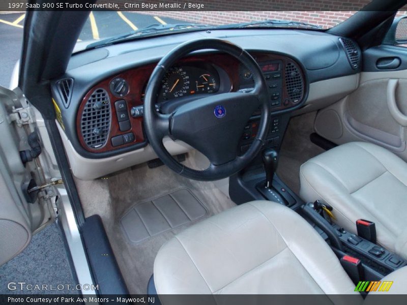  1997 900 SE Turbo Convertible Beige Interior