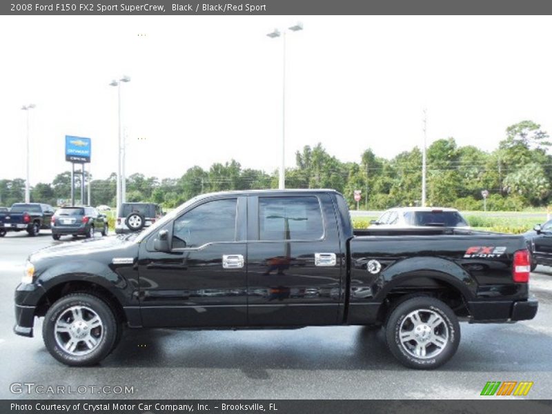 Black / Black/Red Sport 2008 Ford F150 FX2 Sport SuperCrew