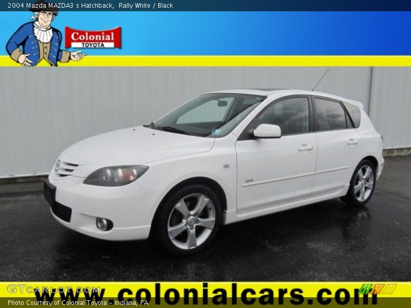 Rally White / Black 2004 Mazda MAZDA3 s Hatchback