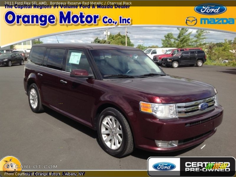 Bordeaux Reserve Red Metallic / Charcoal Black 2011 Ford Flex SEL AWD