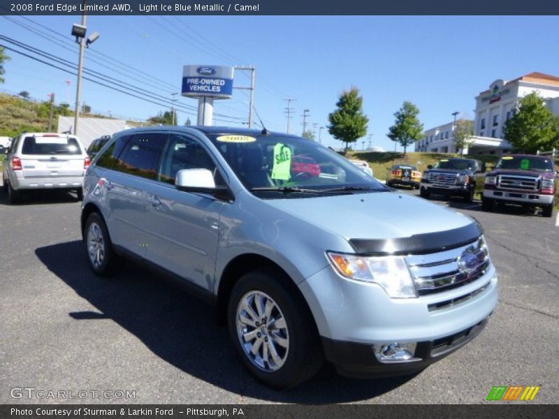 Light Ice Blue Metallic / Camel 2008 Ford Edge Limited AWD