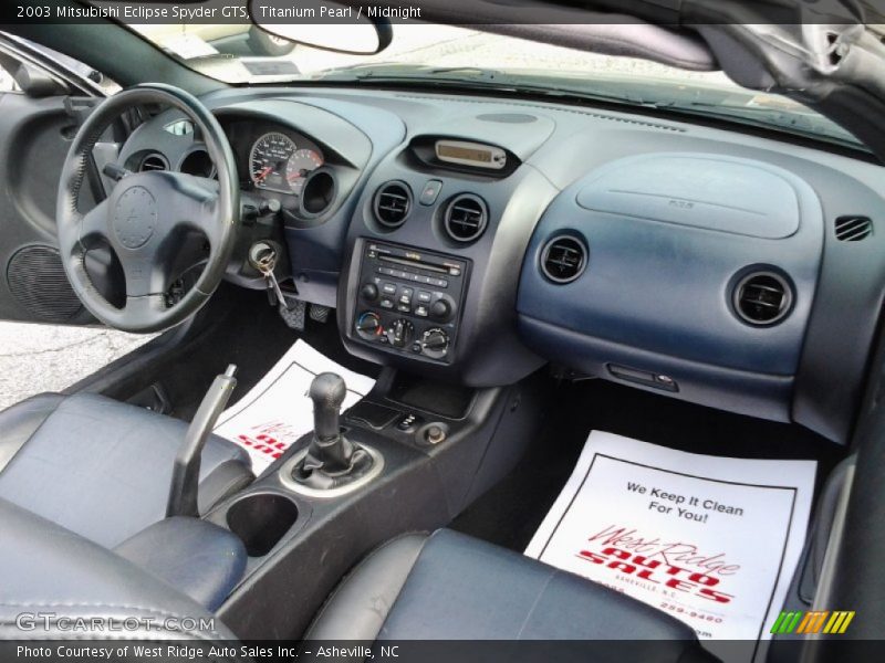 Dashboard of 2003 Eclipse Spyder GTS