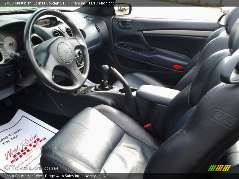 Midnight Interior - 2003 Eclipse Spyder GTS 
