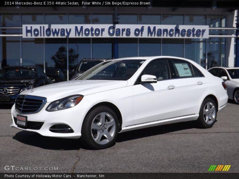 Polar White / Silk Beige/Espresso Brown 2014 Mercedes-Benz E 350 4Matic Sedan