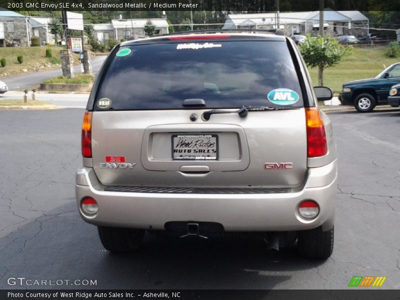 Sandalwood Metallic / Medium Pewter 2003 GMC Envoy SLE 4x4
