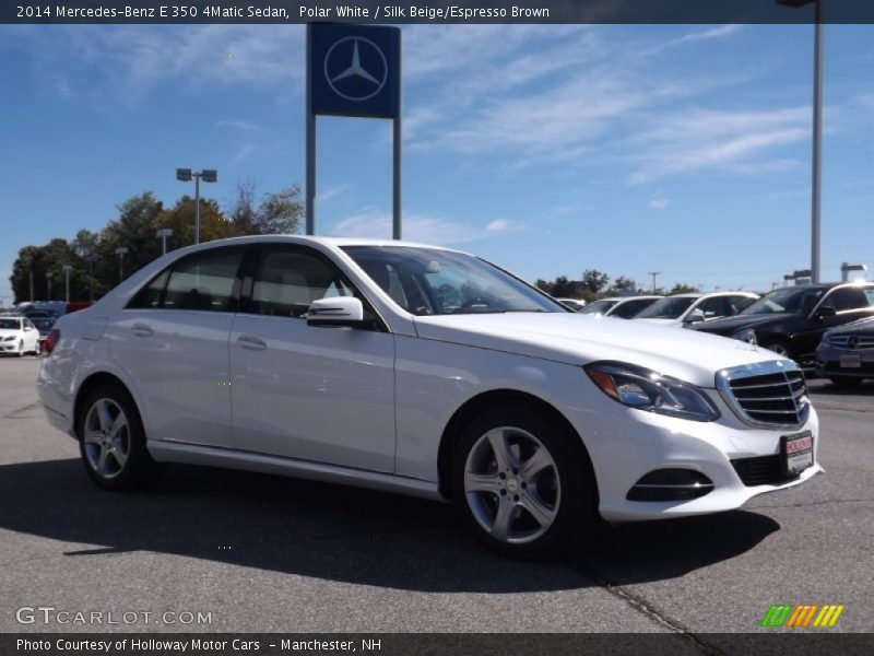 Polar White / Silk Beige/Espresso Brown 2014 Mercedes-Benz E 350 4Matic Sedan