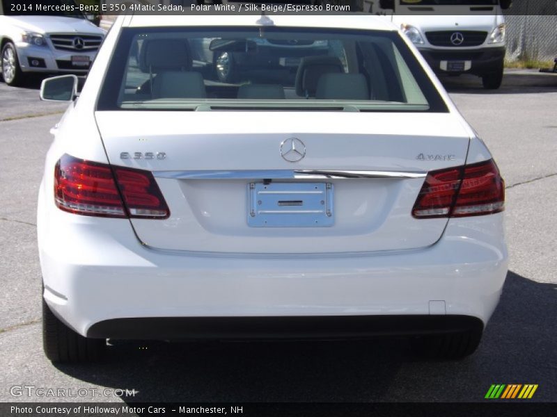 Polar White / Silk Beige/Espresso Brown 2014 Mercedes-Benz E 350 4Matic Sedan