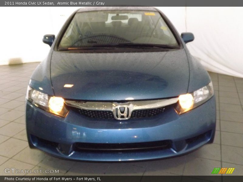 Atomic Blue Metallic / Gray 2011 Honda Civic LX Sedan