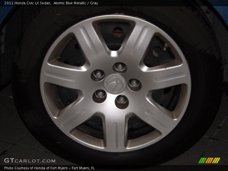 Atomic Blue Metallic / Gray 2011 Honda Civic LX Sedan