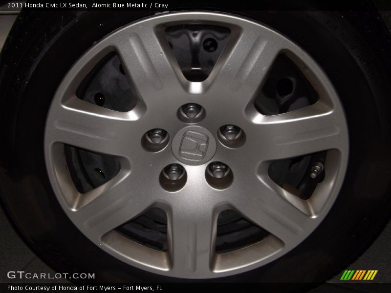 Atomic Blue Metallic / Gray 2011 Honda Civic LX Sedan