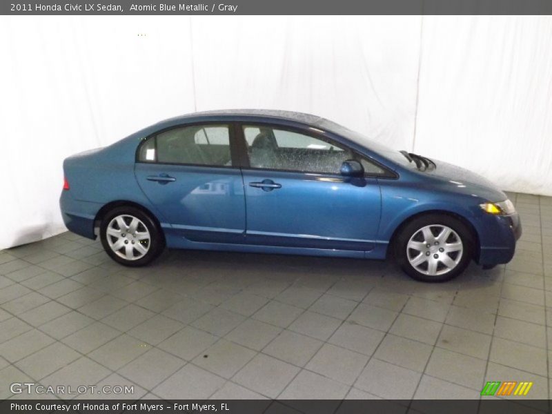 Atomic Blue Metallic / Gray 2011 Honda Civic LX Sedan