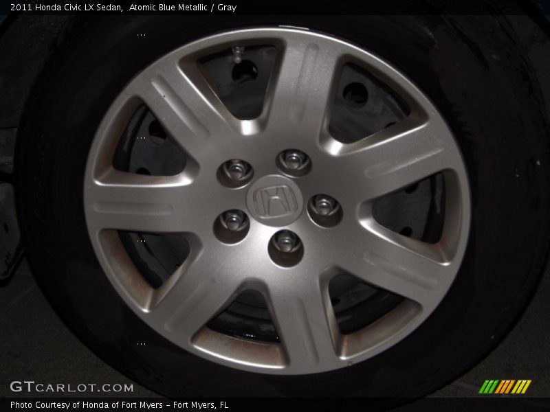 Atomic Blue Metallic / Gray 2011 Honda Civic LX Sedan