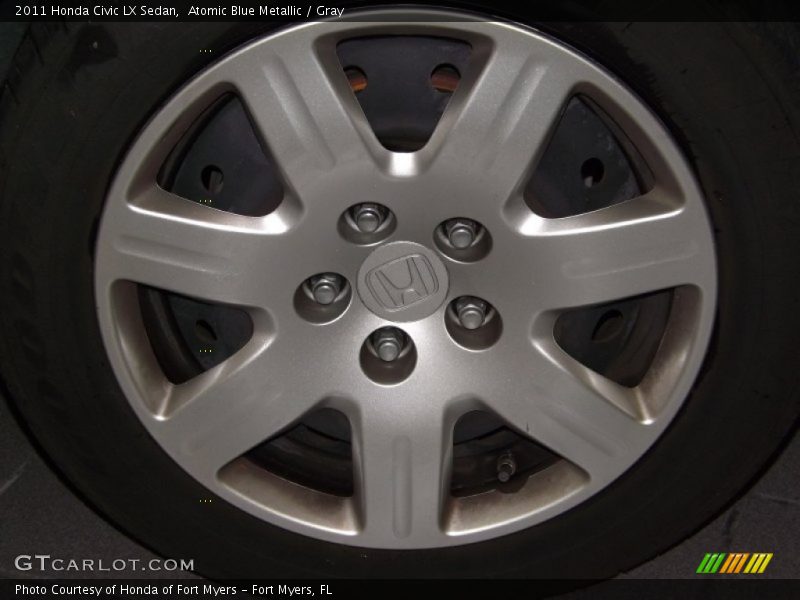 Atomic Blue Metallic / Gray 2011 Honda Civic LX Sedan
