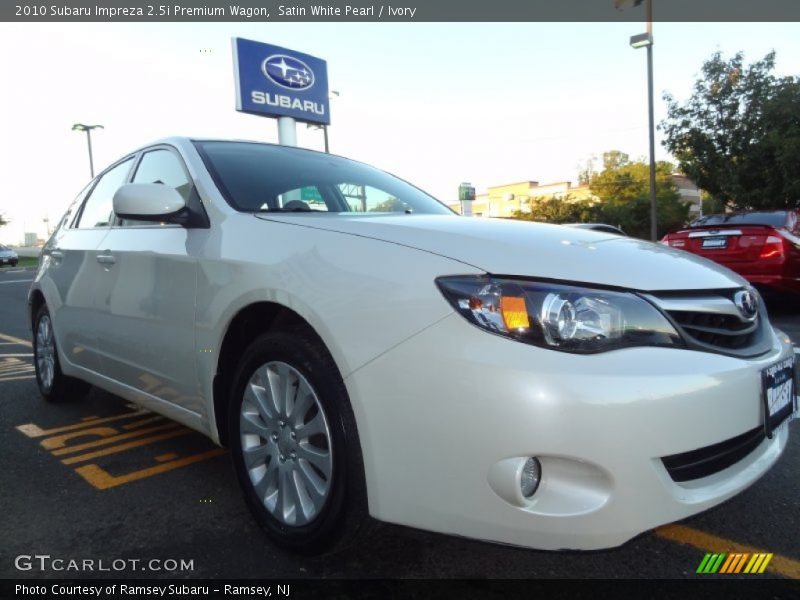 Satin White Pearl / Ivory 2010 Subaru Impreza 2.5i Premium Wagon