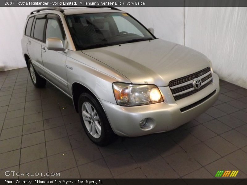Millenium Silver Metallic / Ivory Beige 2007 Toyota Highlander Hybrid Limited