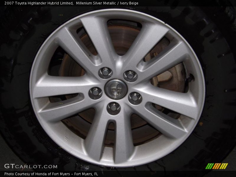 Millenium Silver Metallic / Ivory Beige 2007 Toyota Highlander Hybrid Limited