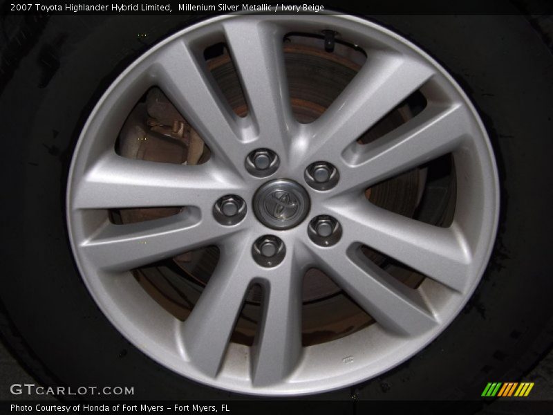 Millenium Silver Metallic / Ivory Beige 2007 Toyota Highlander Hybrid Limited