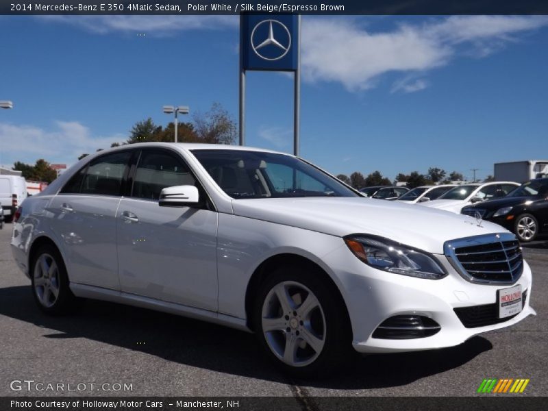 Polar White / Silk Beige/Espresso Brown 2014 Mercedes-Benz E 350 4Matic Sedan