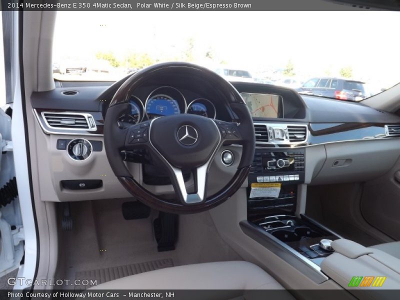 Polar White / Silk Beige/Espresso Brown 2014 Mercedes-Benz E 350 4Matic Sedan