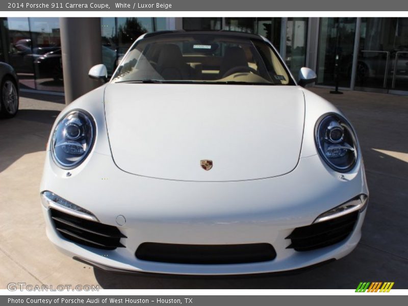 White / Luxor Beige 2014 Porsche 911 Carrera Coupe