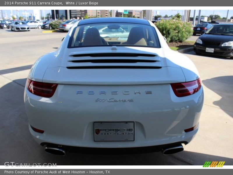 White / Luxor Beige 2014 Porsche 911 Carrera Coupe