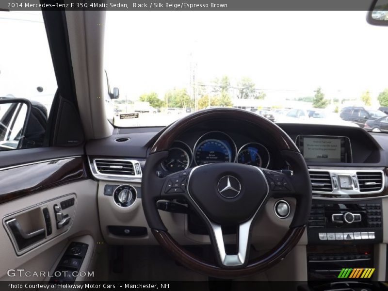 Black / Silk Beige/Espresso Brown 2014 Mercedes-Benz E 350 4Matic Sedan