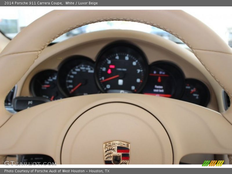 White / Luxor Beige 2014 Porsche 911 Carrera Coupe