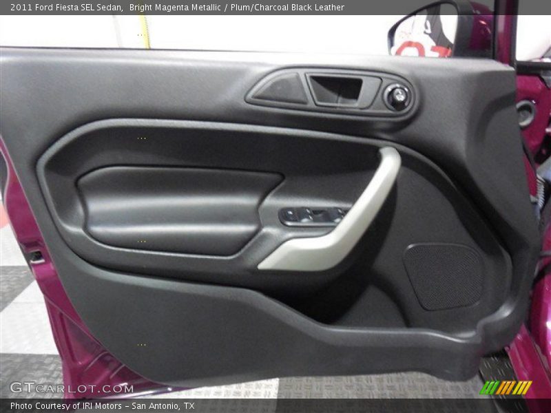 Bright Magenta Metallic / Plum/Charcoal Black Leather 2011 Ford Fiesta SEL Sedan