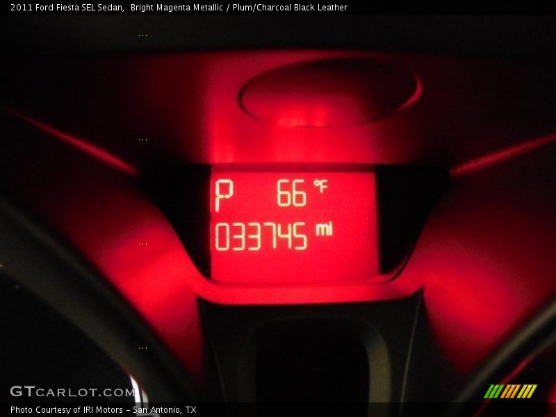 Bright Magenta Metallic / Plum/Charcoal Black Leather 2011 Ford Fiesta SEL Sedan