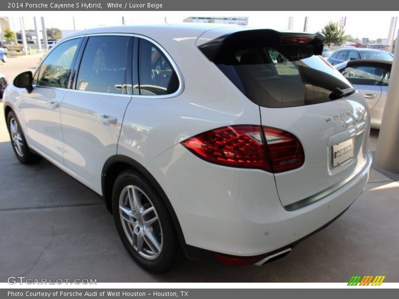 White / Luxor Beige 2014 Porsche Cayenne S Hybrid