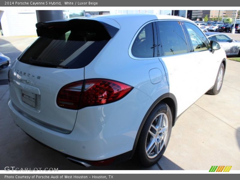 White / Luxor Beige 2014 Porsche Cayenne S Hybrid