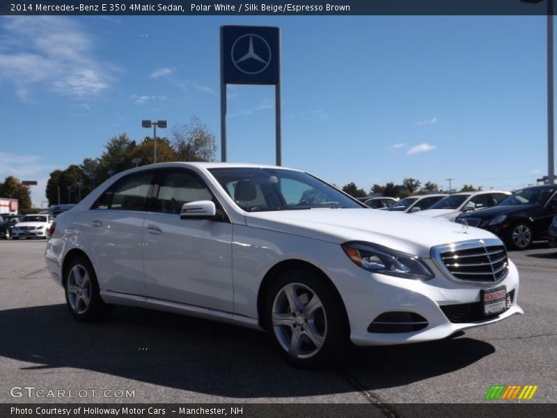 Polar White / Silk Beige/Espresso Brown 2014 Mercedes-Benz E 350 4Matic Sedan