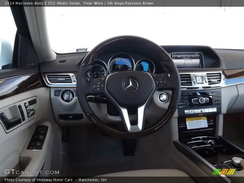 Polar White / Silk Beige/Espresso Brown 2014 Mercedes-Benz E 350 4Matic Sedan