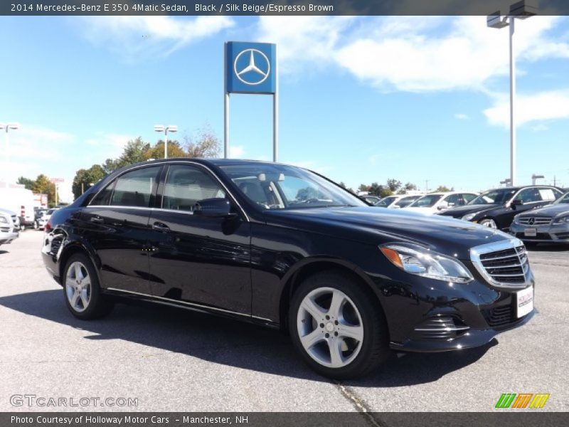 Black / Silk Beige/Espresso Brown 2014 Mercedes-Benz E 350 4Matic Sedan