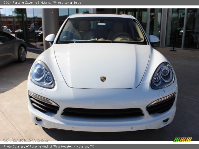 White / Luxor Beige 2014 Porsche Cayenne S Hybrid