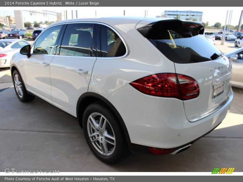 White / Luxor Beige 2014 Porsche Cayenne S Hybrid