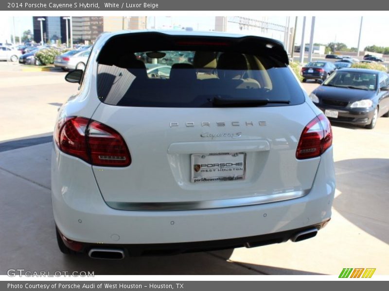 White / Luxor Beige 2014 Porsche Cayenne S Hybrid