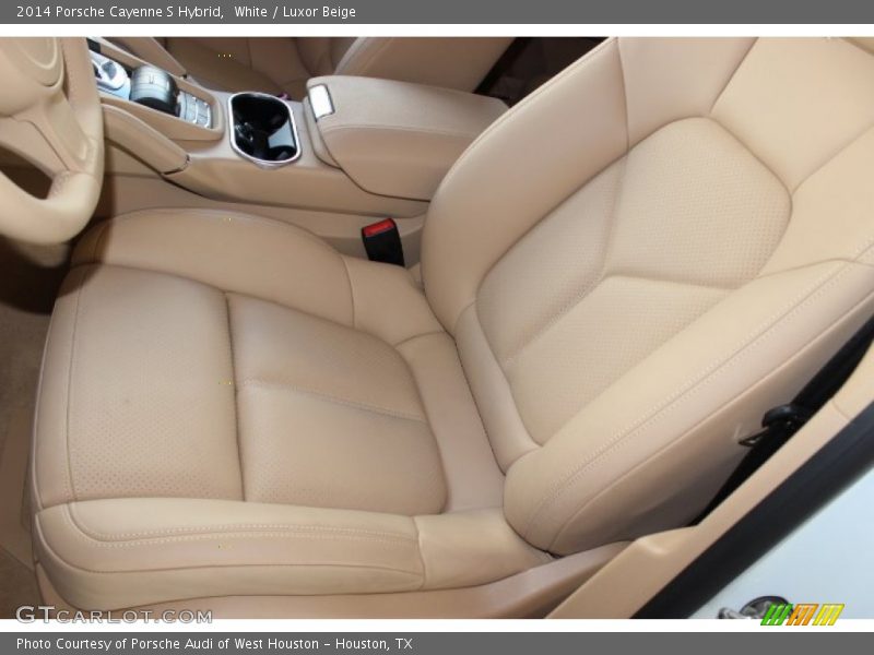 White / Luxor Beige 2014 Porsche Cayenne S Hybrid