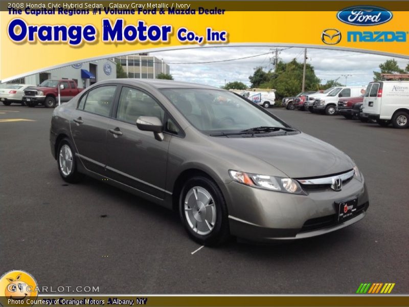 Galaxy Gray Metallic / Ivory 2008 Honda Civic Hybrid Sedan