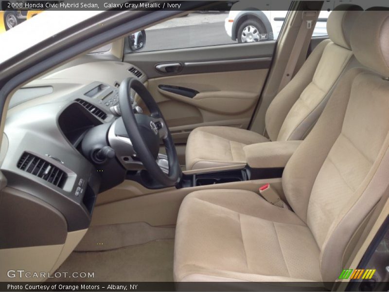 Galaxy Gray Metallic / Ivory 2008 Honda Civic Hybrid Sedan