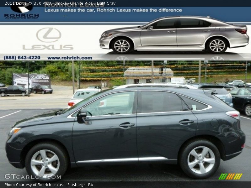 Smokey Granite Mica / Light Gray 2011 Lexus RX 350 AWD