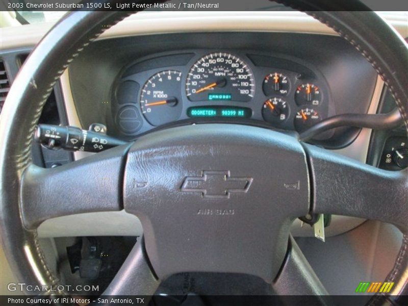 Light Pewter Metallic / Tan/Neutral 2003 Chevrolet Suburban 1500 LS