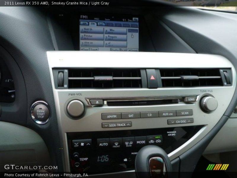 Smokey Granite Mica / Light Gray 2011 Lexus RX 350 AWD