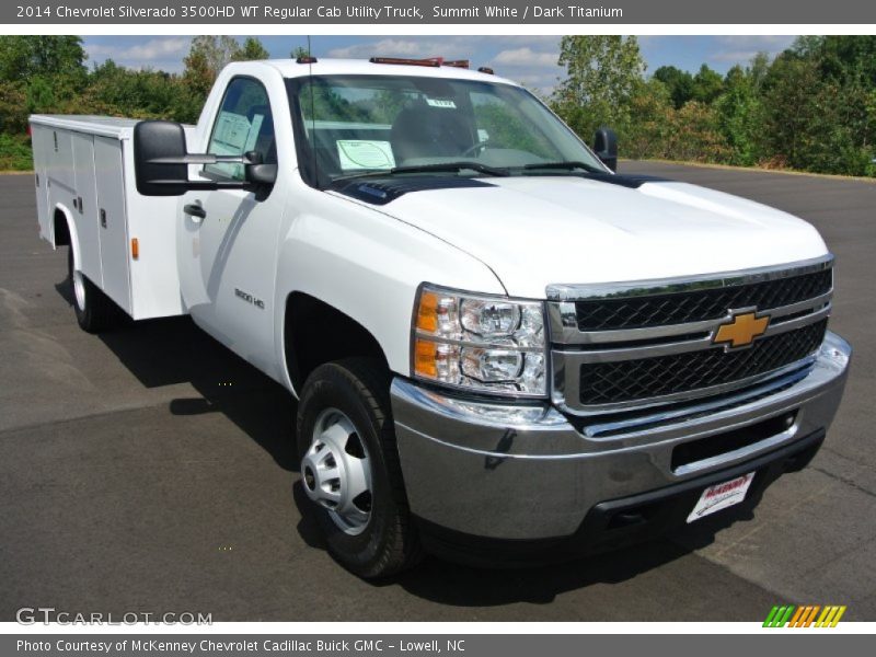 Summit White / Dark Titanium 2014 Chevrolet Silverado 3500HD WT Regular Cab Utility Truck