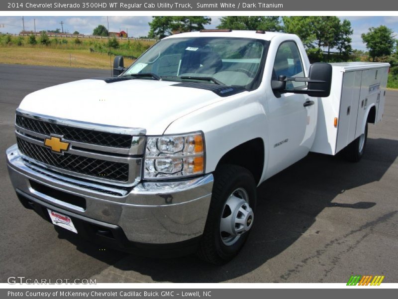 Summit White / Dark Titanium 2014 Chevrolet Silverado 3500HD WT Regular Cab Utility Truck