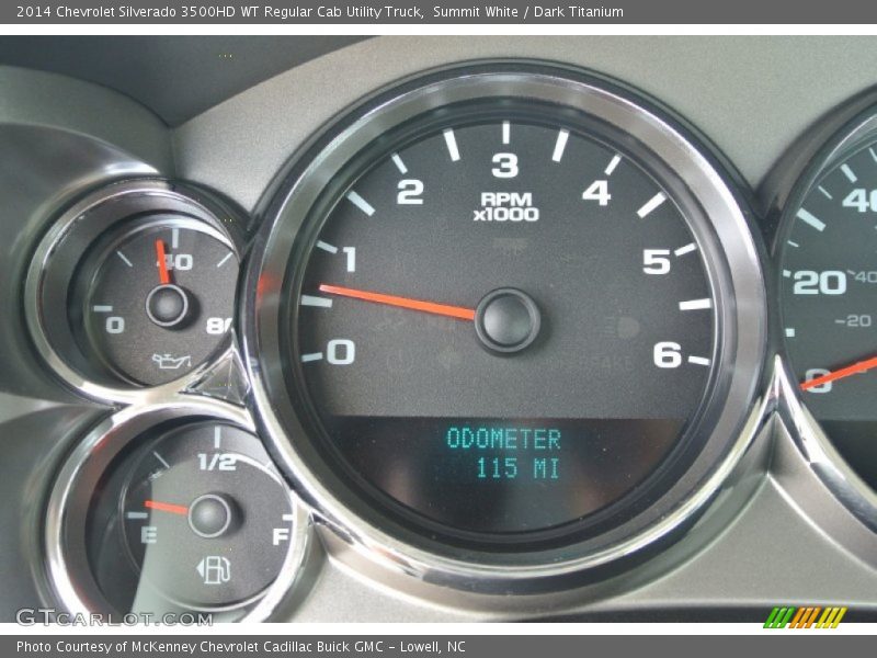 Summit White / Dark Titanium 2014 Chevrolet Silverado 3500HD WT Regular Cab Utility Truck