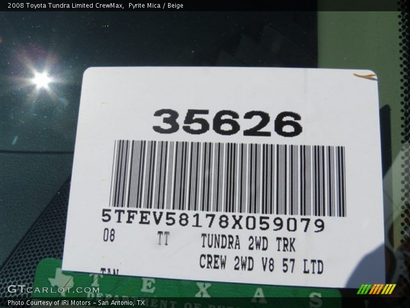 Pyrite Mica / Beige 2008 Toyota Tundra Limited CrewMax