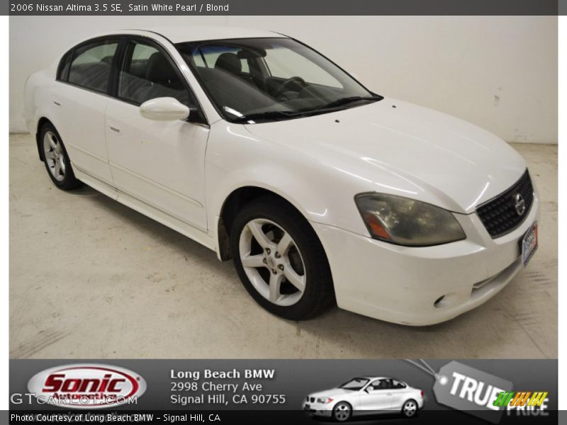 Satin White Pearl / Blond 2006 Nissan Altima 3.5 SE