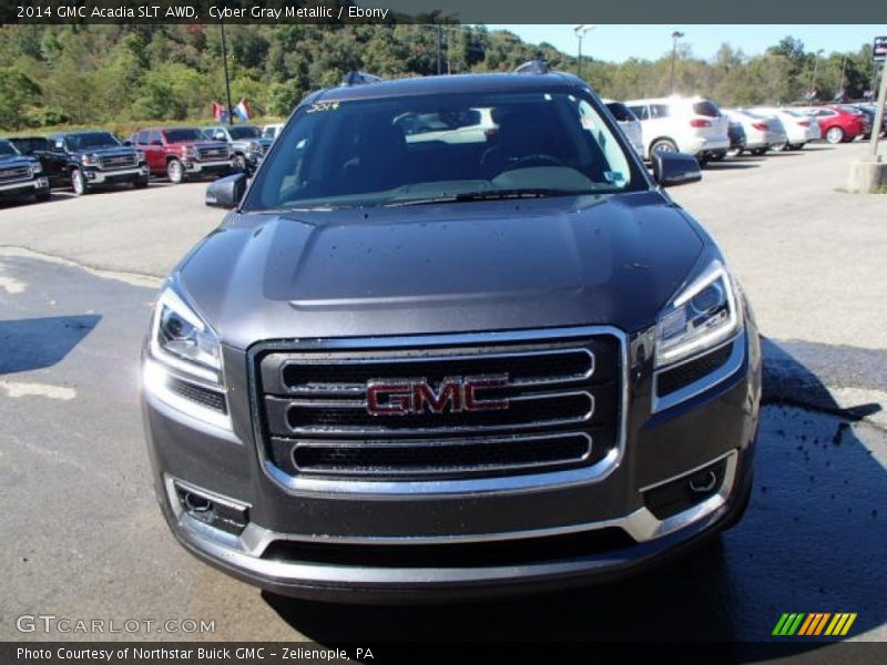 Cyber Gray Metallic / Ebony 2014 GMC Acadia SLT AWD