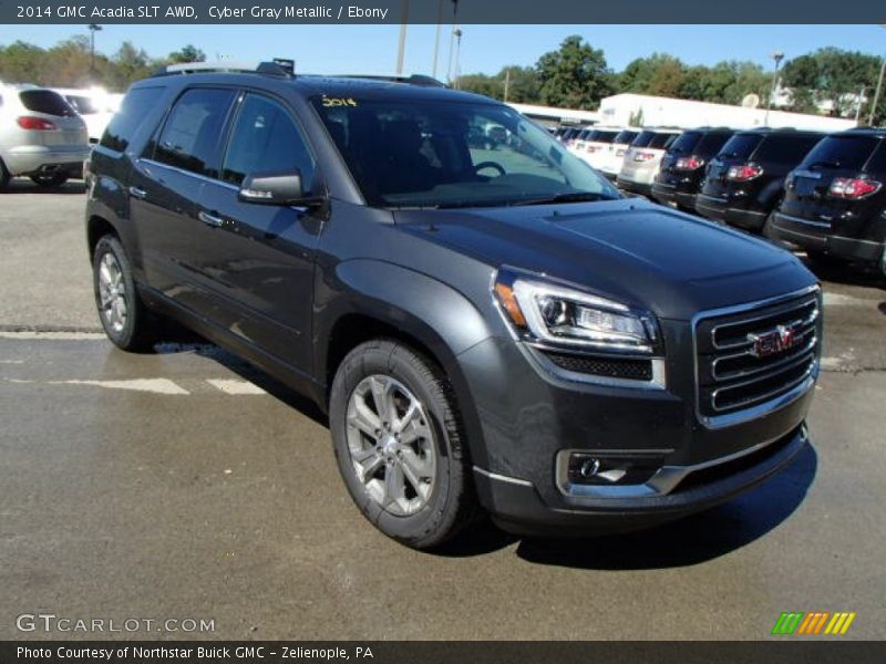 Cyber Gray Metallic / Ebony 2014 GMC Acadia SLT AWD